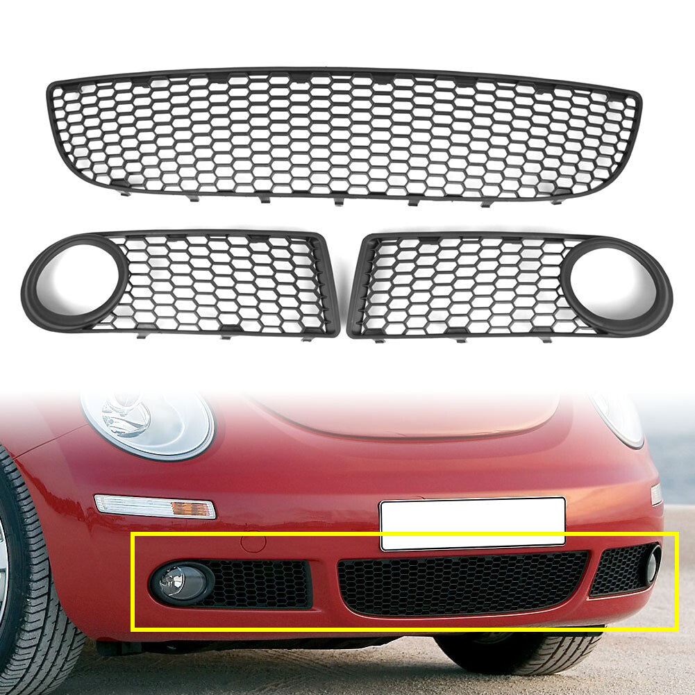 Front Bumper Center Grille Fog Light Grill for Volkswagen Beetle 2005-2010 2006