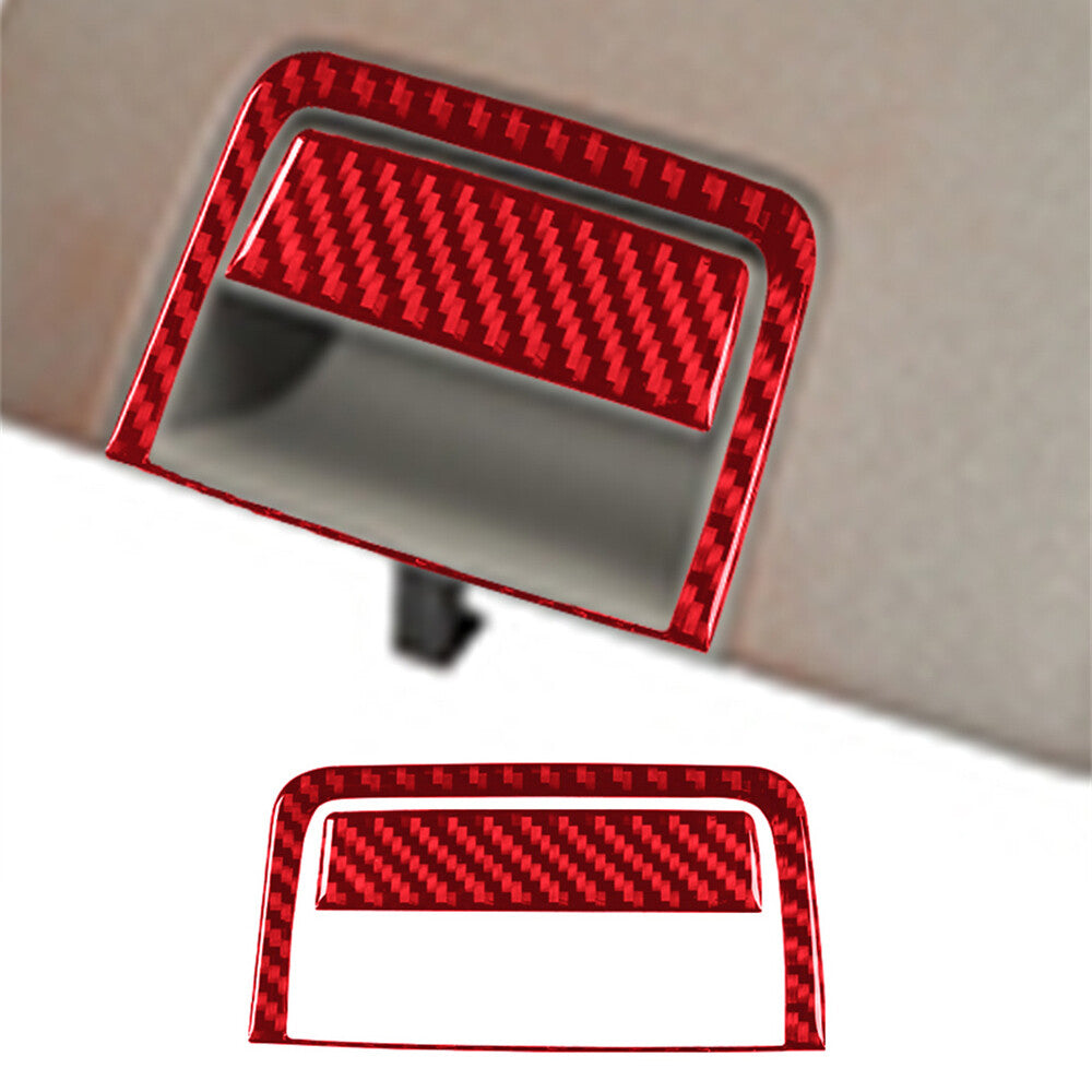 for Ford F-150 FX4 04-08 Center Console Storage Box Switch Trim Red Carbon Fiber