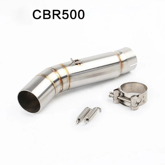 51mm Slip-On Exhaust for Honda CBR500 (2012-2015) Stainless Steel Mid Pipe