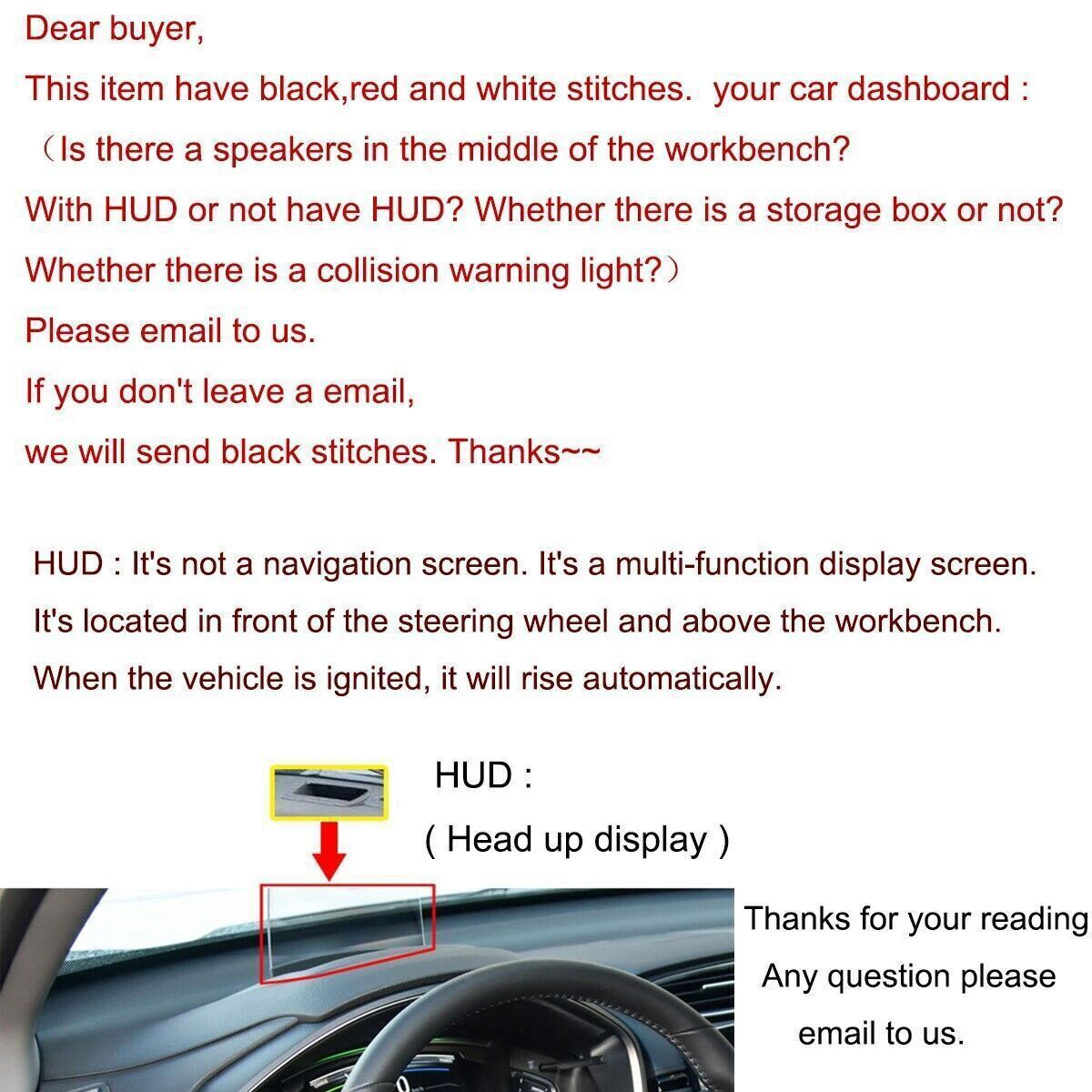 PU Leather Dashboard Dash Mat Non-slip DashMat Sun Pad for Infiniti QX80 18-2021