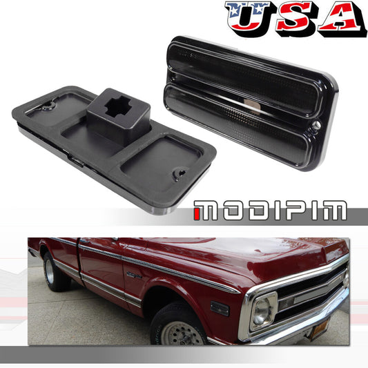Front/rear bumper side marker light lenses for 1968-72 for Chevrolet and Gimsi pickup trucks.