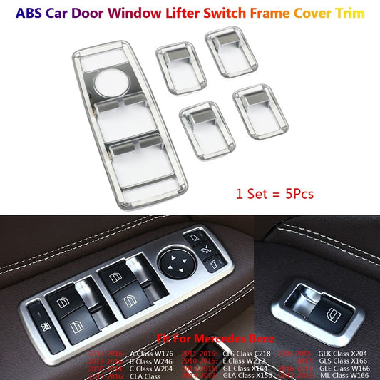 for Mercedes-Benz A B C E CLA CLS GL GLA GLK GLE ML Car Window Switch Cover Trim