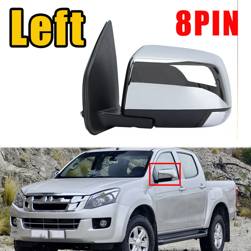 for ISUZU D-MAX DMAX 2012-18 Left Side Door Wing Mirror Electrical Folding 8Pin