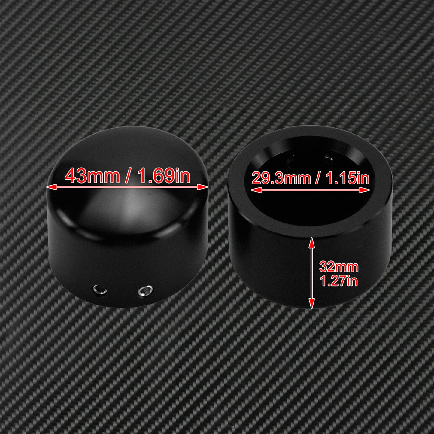 Motorcycle Black Bar Shield Front Rear Axle Nut Covers Fit for Harley VRSC 02-11