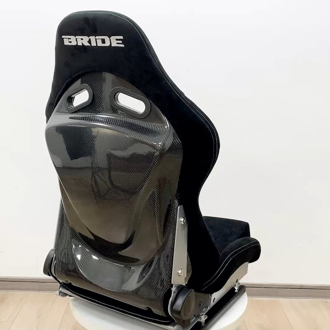 New 2X BRIDE Seats Low Max Racing Seats+Adjustable Backrest +Carbon Fiber Shell