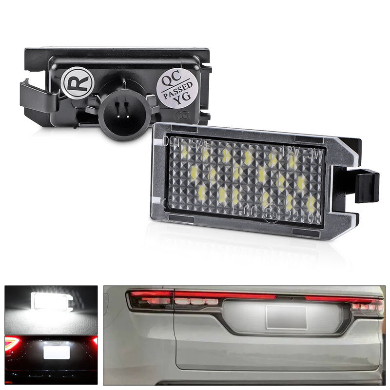 2X White LED License Plate Light Rear Tag Lamp fits for Dodge Viper 2015-2017