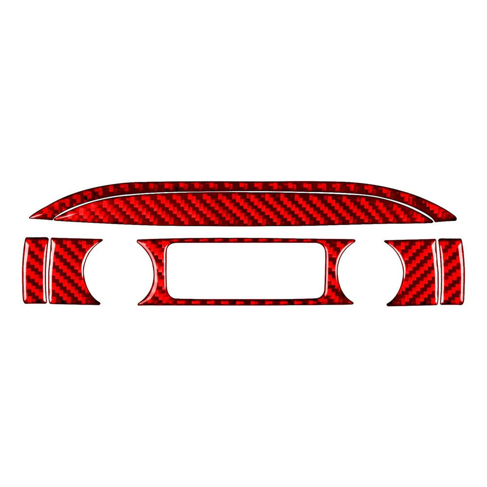 Red Carbon Fiber Media Radio Control Cover Trim For Silverado for GMC for SIERRA 2014-18