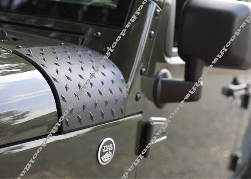 for Jeep for Wrangler JK 2007-2017 Front Engine Hood Cover A-Pillar Guards Protector