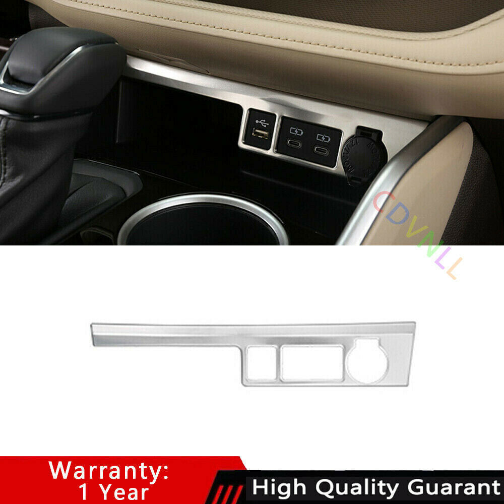 for Toyota Highlander 2020-22 Silver Steel Center Console Cigarette Lighter Trim