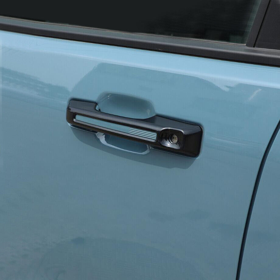 Gloss black exterior door handle cover trim available for 2022-2024 for Ford Maverick.