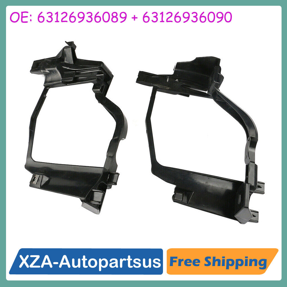 Pair Left Right Headlight Mount Bracket for BMW E60 E61 5-Series 525i 528i 530i