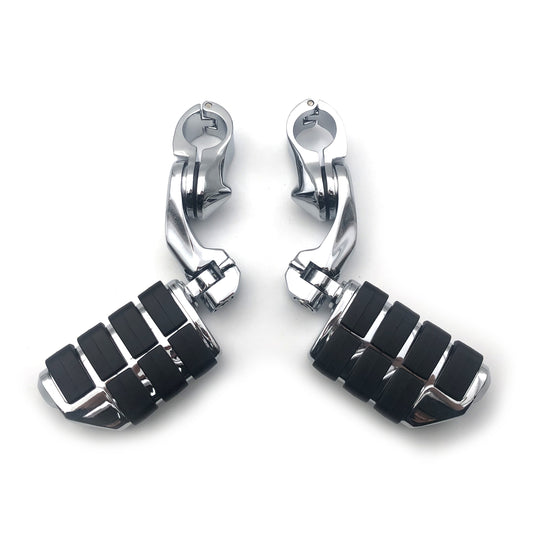Chrome 1-1/4 Highway Motorcycle Foot Pegs Pedals Crash Bar for Harley Davidson