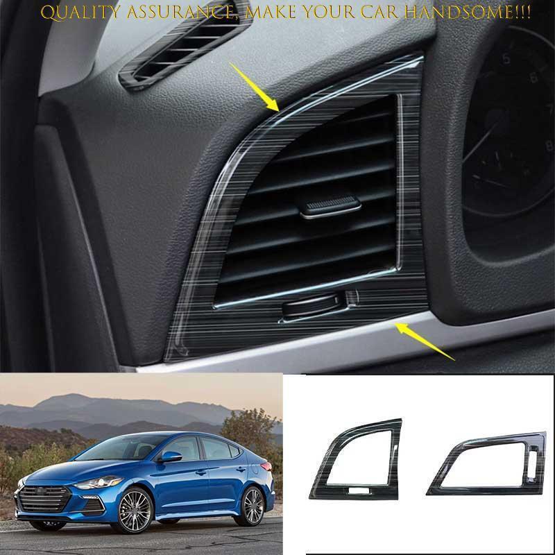 Black Titanium Dashboard Air Vent Outlet Cover Trim for Hyundai for Elantra 2017-18