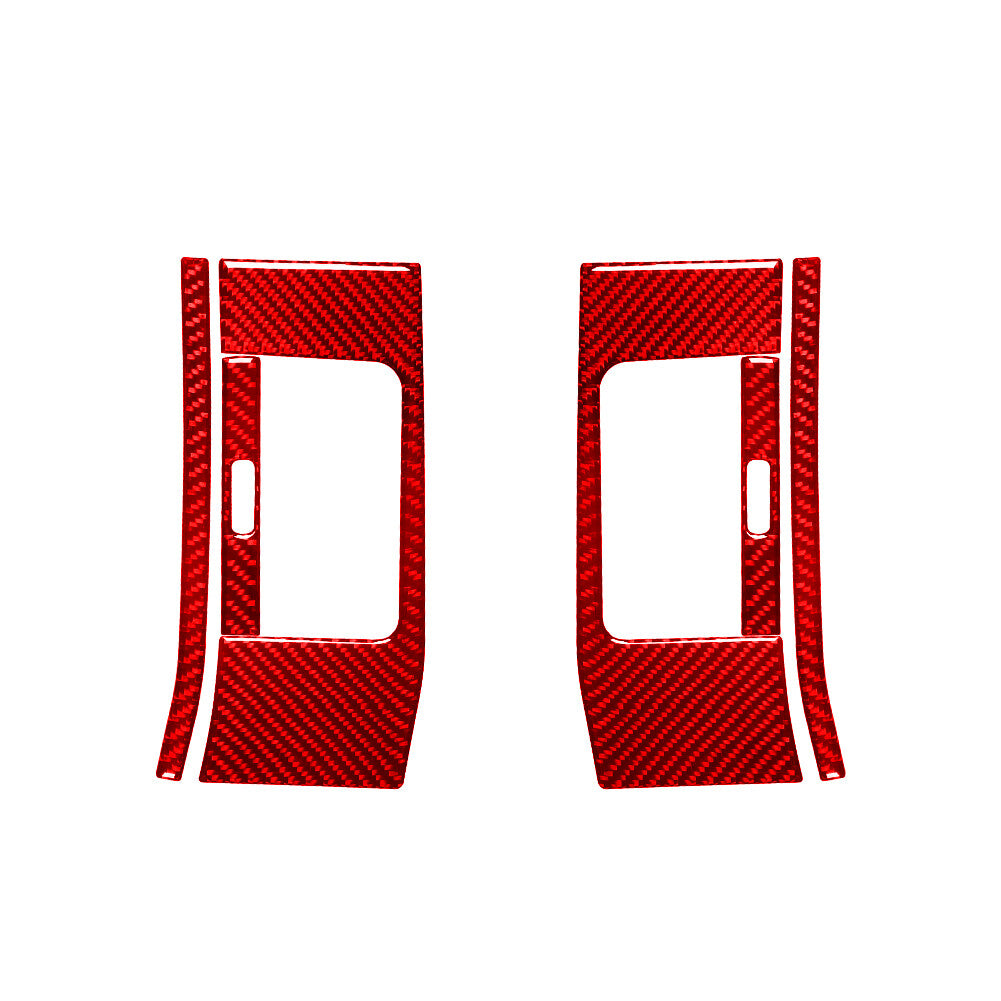6X Red Carbon Fiber Dashboard Air Vent Trim For Land for Range Rover Sport 2014-17