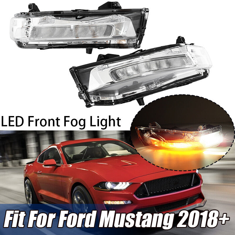 Suitable for 2018-2023 for Ford for Mustang LED fog lights with DRL turn signal driver + passenger