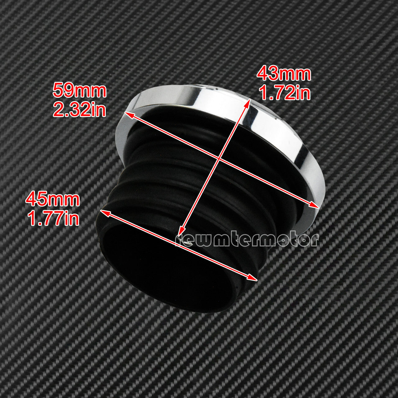 Chrome Gas Cap Fuel Tank Cover Right-hand Thread Fit for Harley Heritage Softail