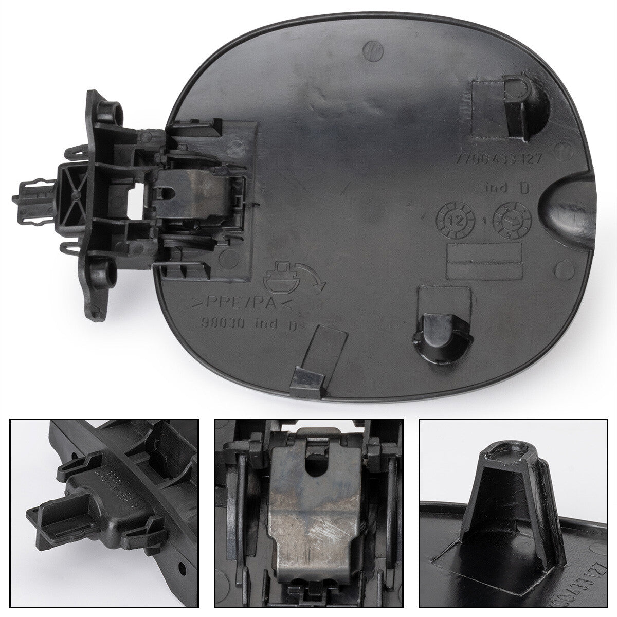 Black fuel tank cap for ForRenault Thalia Mk1 2000 - 2010 7700433127