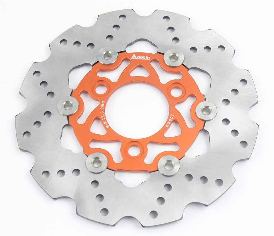 New Orange 220MM Adelin Float Disc Brake Rotor for Honda Ruckus Bike 58MM 70MM