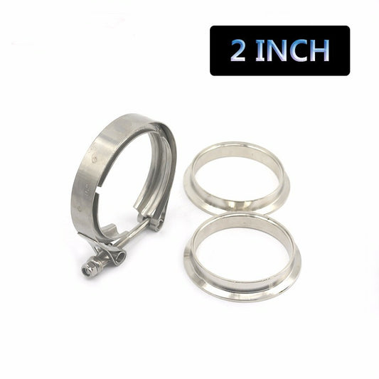 2-inch stainless steel V-band turbo downpipe exhaust V-band clamp kit