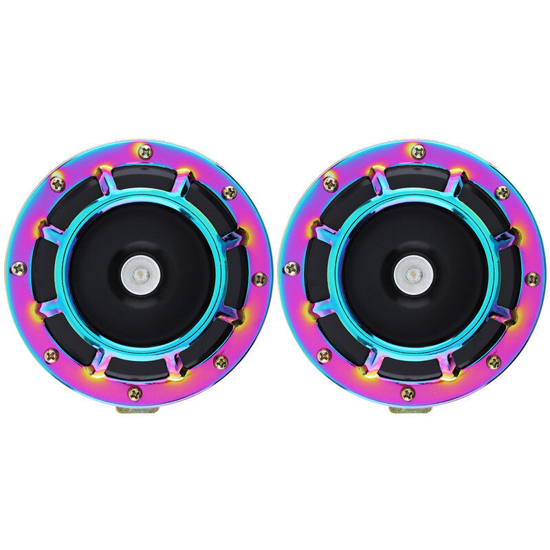 2PC Car 12V 110DB Super Loud Grille Colorful Speaker Electricity Horn Waterproof