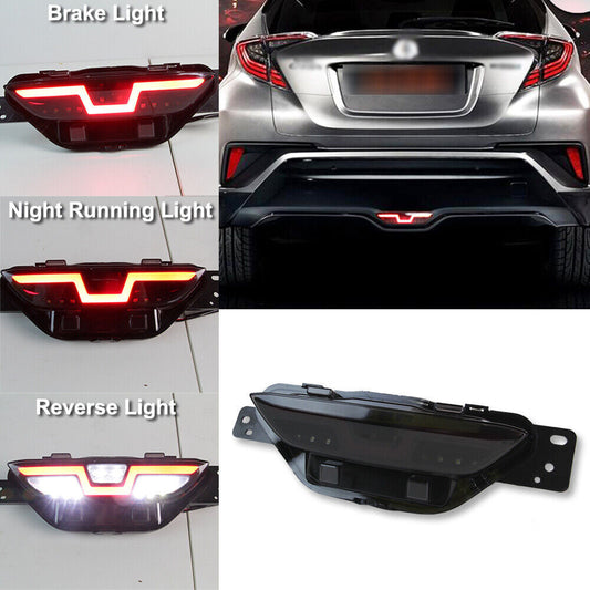 LED rear bumper taillights suitable for Toyota C-HR 2016-2018 2019 - 2021 brake lights