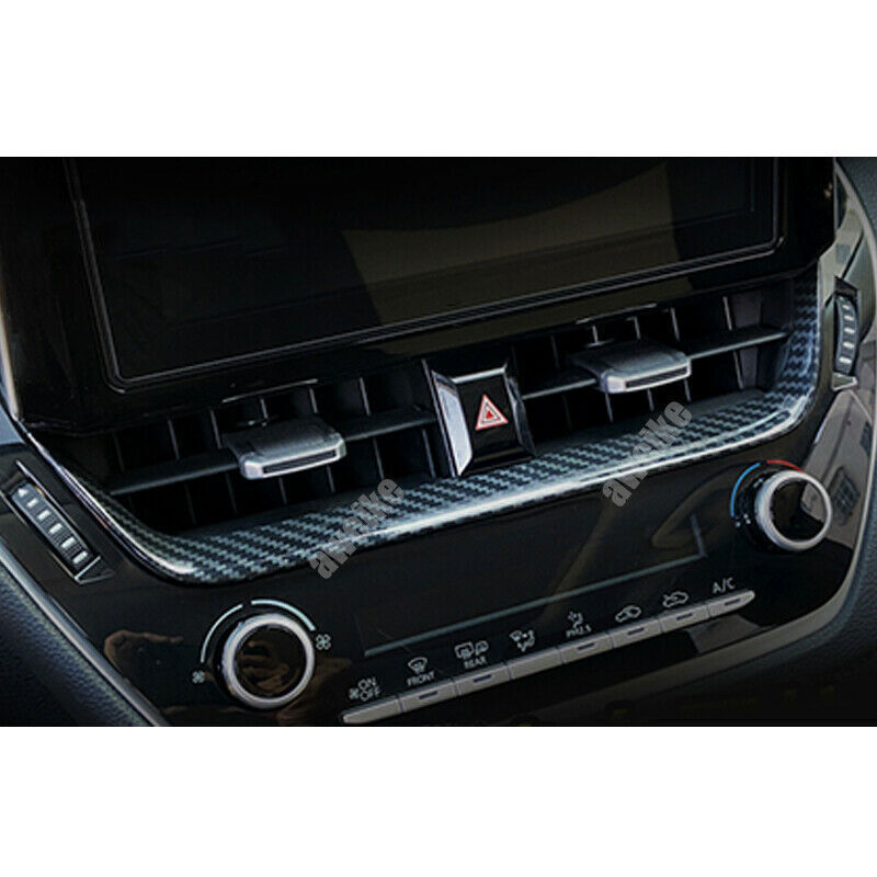 1X Carbon Fiber Look Center Air Outlet Frame Cover Trim for Toyota for Corolla 20-24