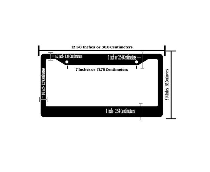 1 piece car license plate frame cover front cover rear boot 1 custom color for GMC