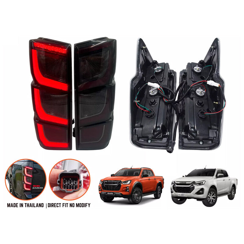 Upgraded new smoked LED taillight assembly for ISUZU D-MAX DMAX PICKUP 2020-2024