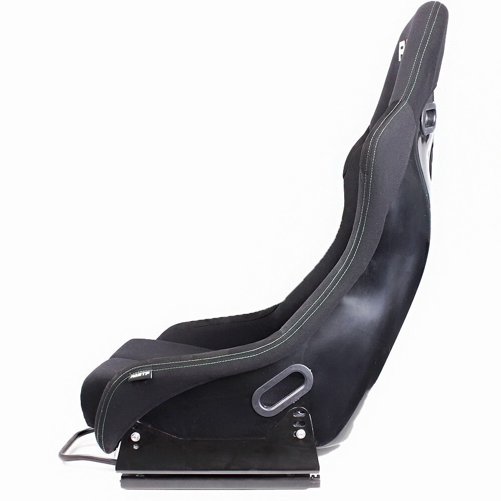 1Pair Black Universal Racing Adjustable Bucket Reclinable Seats  Slider Rail