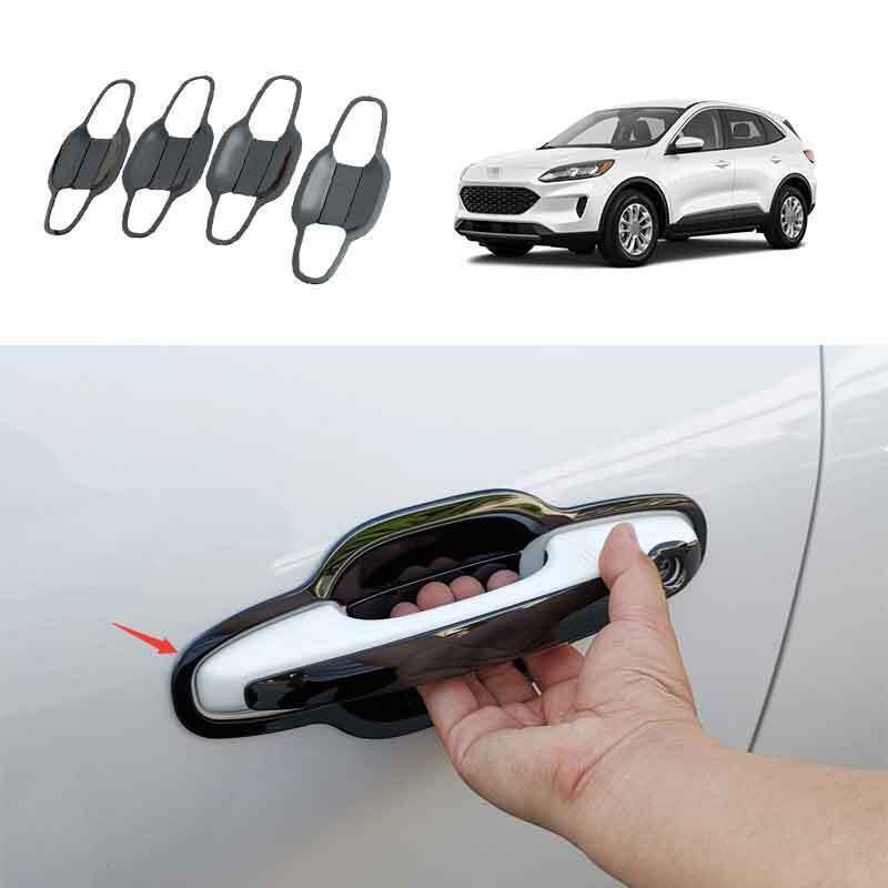 for Ford Escape Kuga 2020-2023 Black S.Steel Outside Door Bowl Cup Cover Trim 8