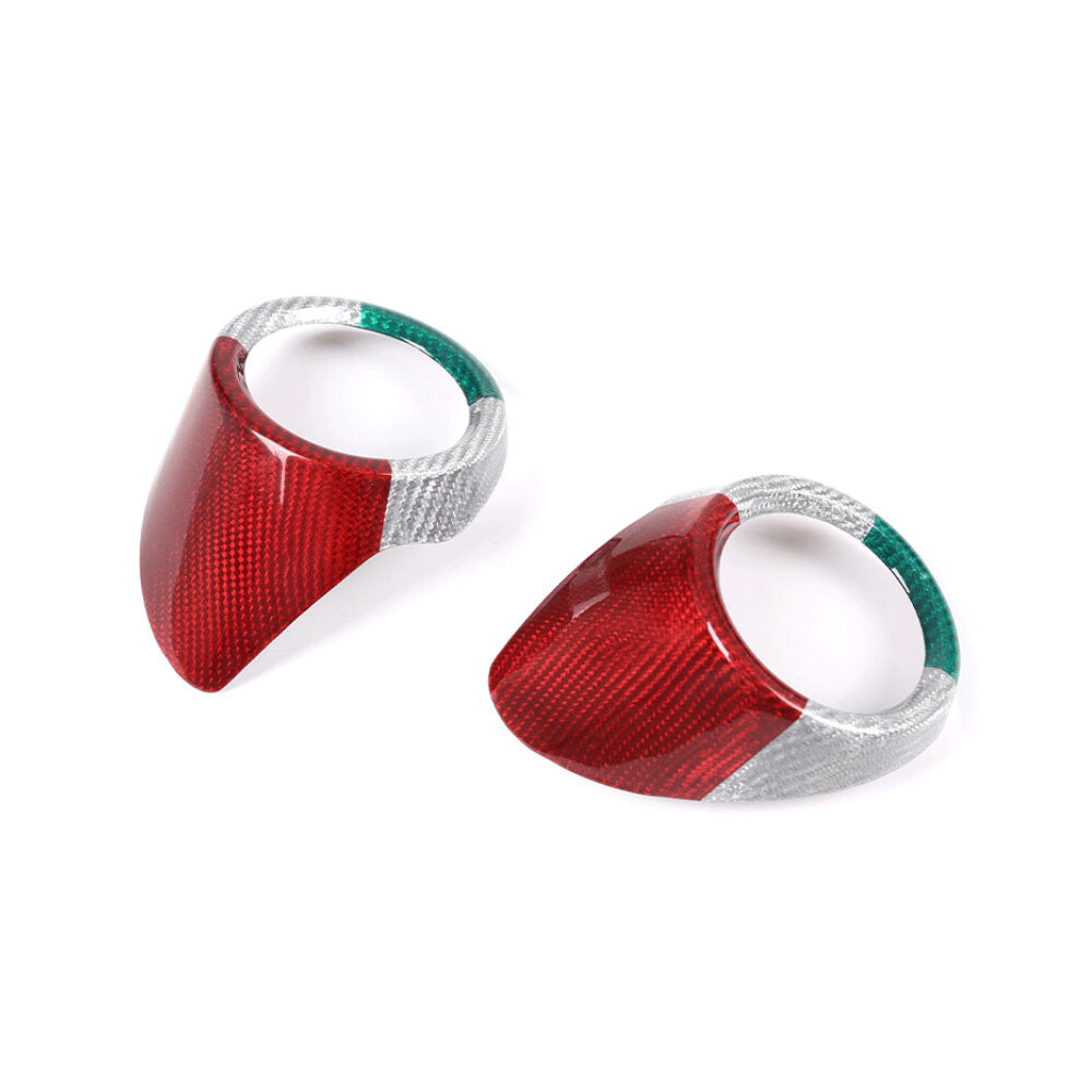 3Color Carbon Fiber Rear Air Vent Outlet Ring Trim for Alfa Romeo Giulia 2017-21