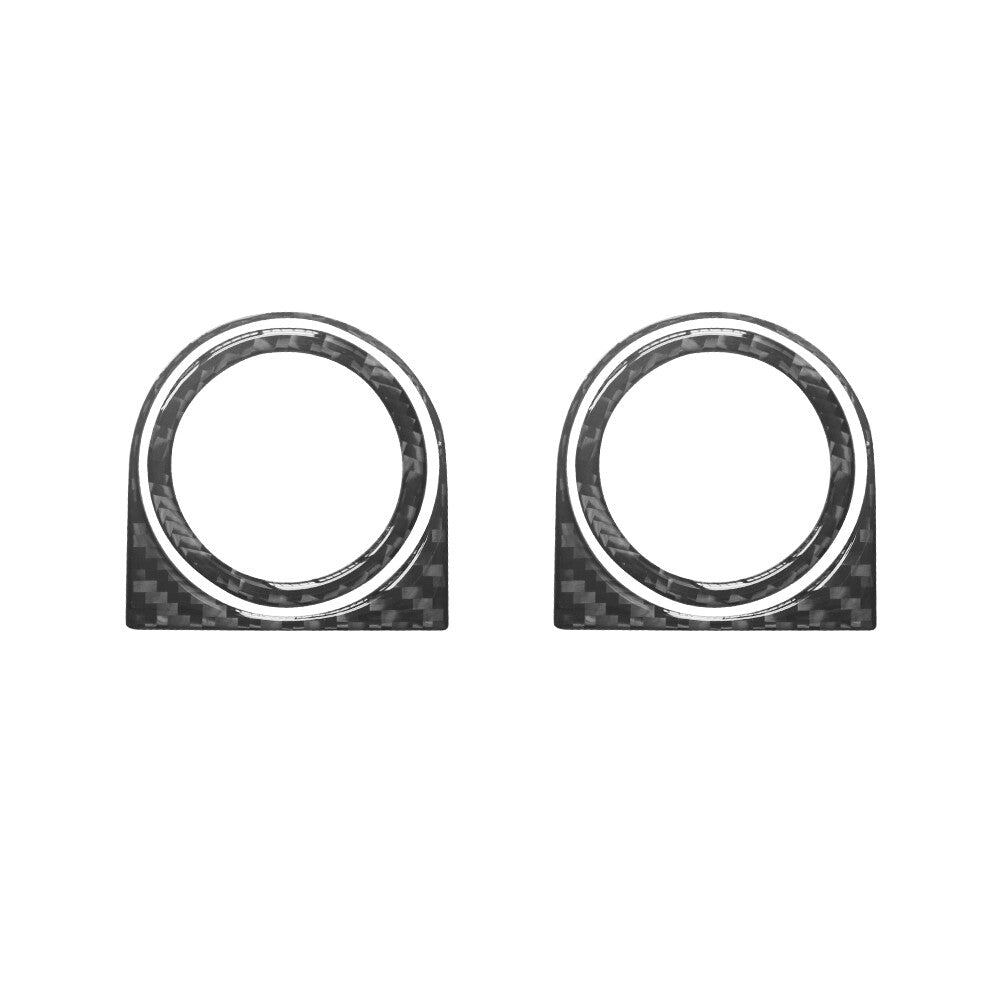 4Pcs Carbon Fiber Interior Speaker Frame Cover Trim for Jeep for Wrangler 2007-2010
