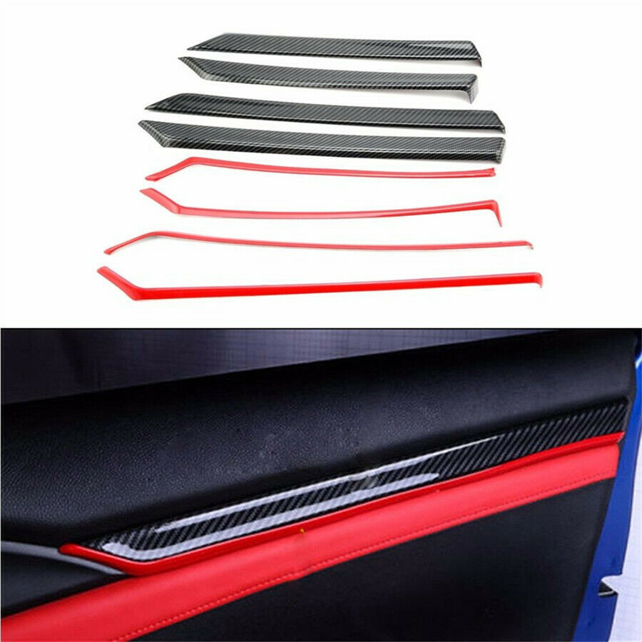 ABS Carbon Fiber Interior Door Trim Decals Cover for Honda for Civic 10th 2016 2017