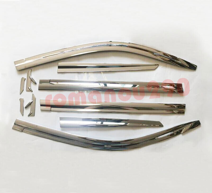 10p for LEXUS LX570 2008-2015 Chrome Window Visors Sun Rain Guard Vent Deflector