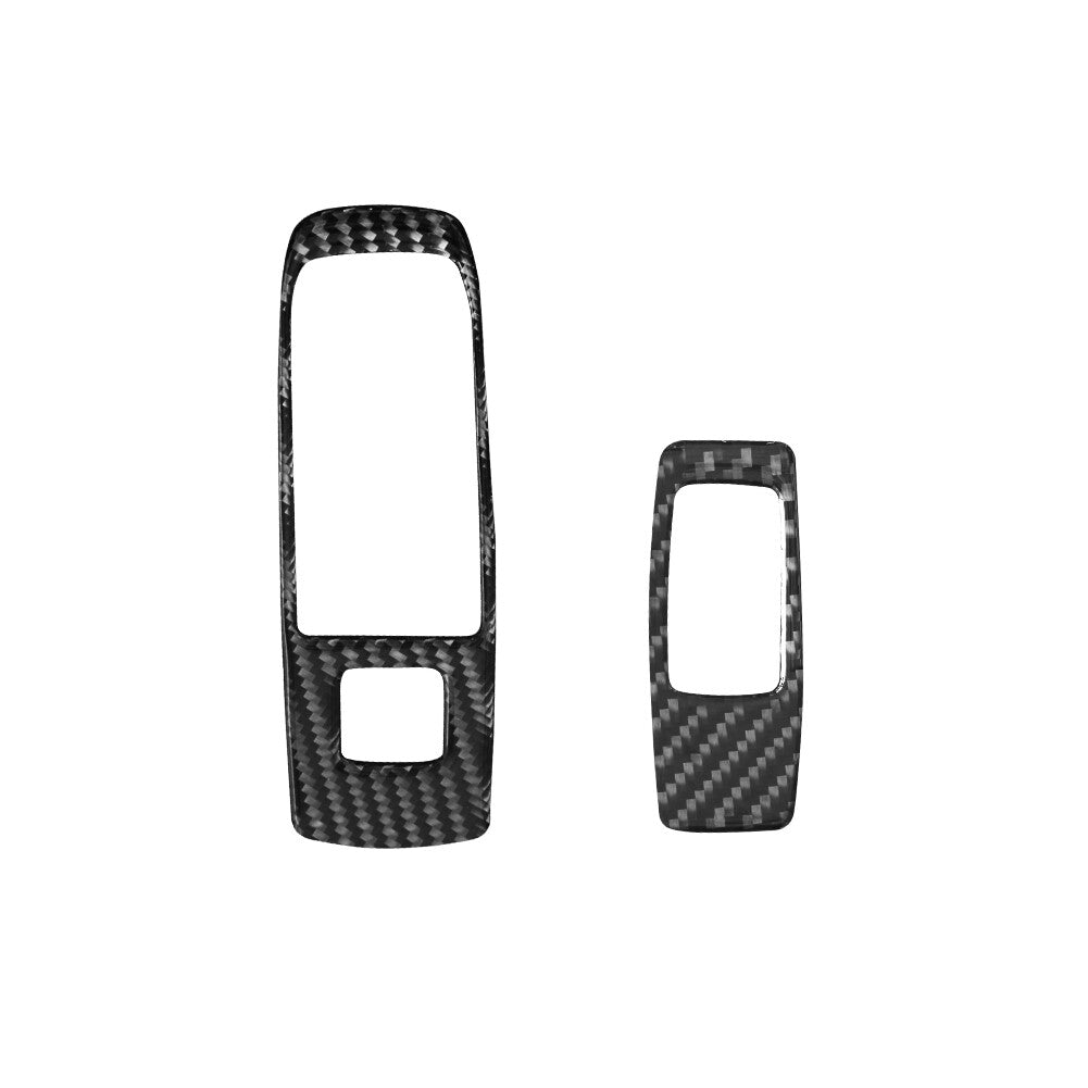 2X Carbon Fiber Front Door Control Frame Cover Trim for Ford Ranger 2019-2022