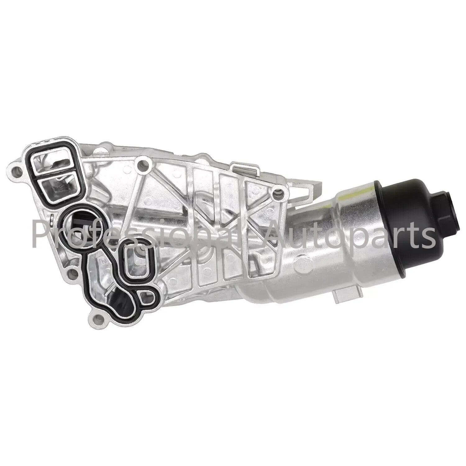Aluminum engine oil cooler filter assembly for BMW i8, X1, X2, and for Mini Cooper (2014-2020)