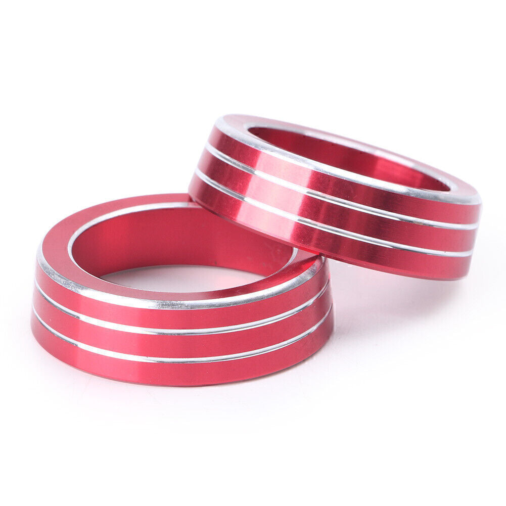 2 x Red AC Air-condition Control Switch Cover Ring For Fit for Honda for Civic 2016-2017