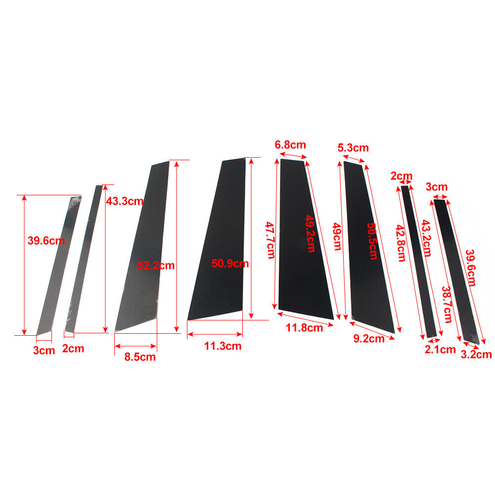 Bright Black 8 Pcs Car Door Window Pillar Post Trims for BMW X3 G01 2019-2021