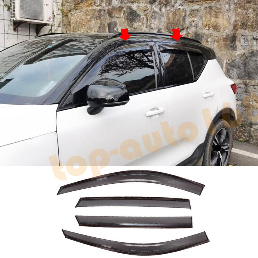 for Volvo XC40 2019-2024 Smoke Window Wind Visors Sun Rain Guard Vent Deflectors