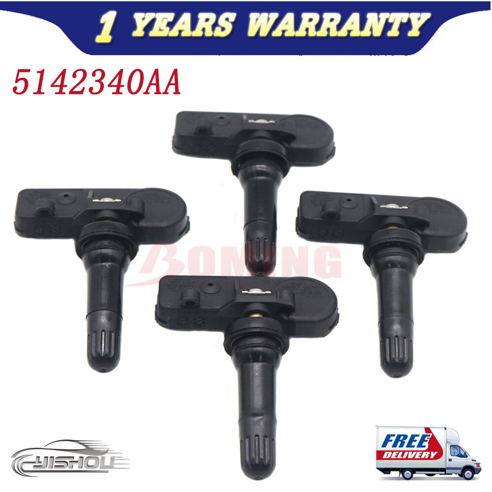 4x 5142340AA Tire Pressure Sensor TPMS 315MHz for Jeep for Dodge for Chrysler 56029479AB