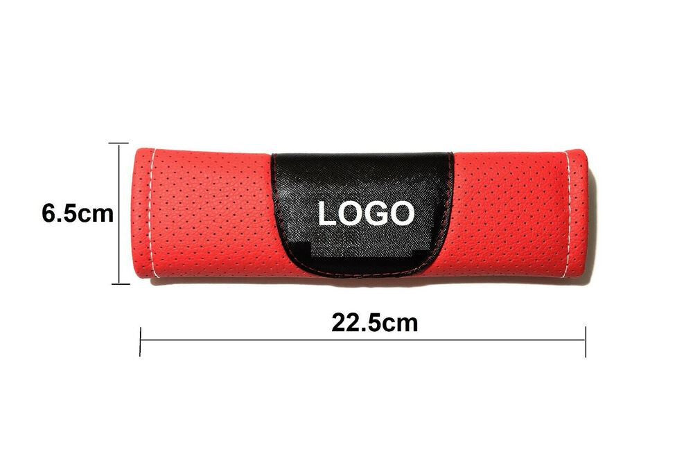 2-Piece Car Seatbelt Covers & Shoulder Belt Pads, Red Mugen, for Honda for Acura