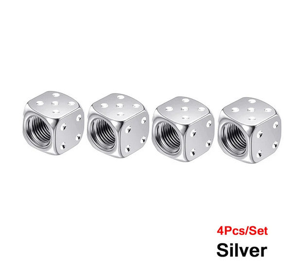 4-piece car tire valve cover rod air dust cover black and white skull for Peugeot