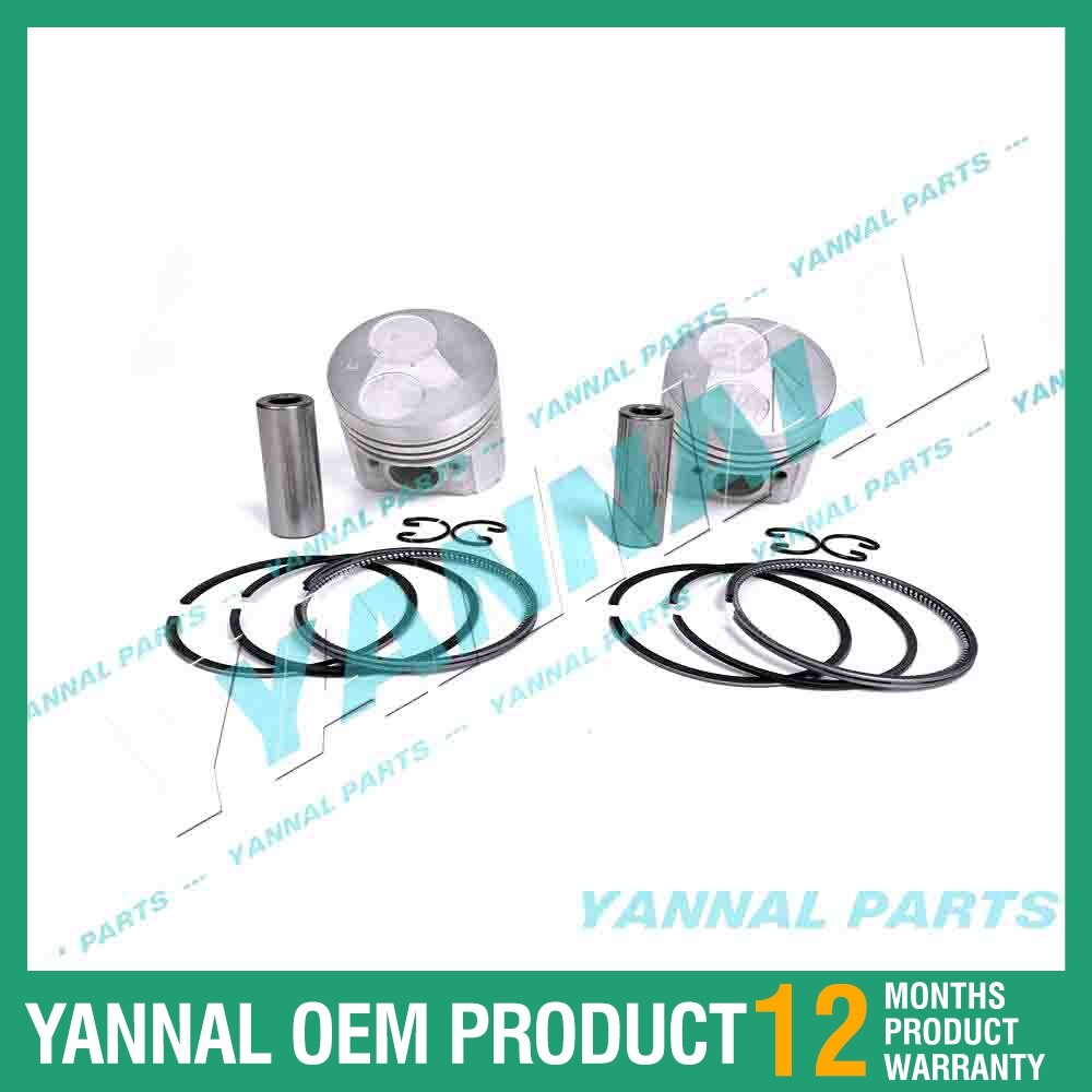 2-piece piston with piston rings + 0.5 mm for Kubota Z482 engine (oversized)
