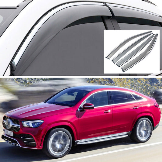 4X Window Deflector Visors Rain Guards Vent Shade for 21-2023 for Mercedes GLE Coupe
