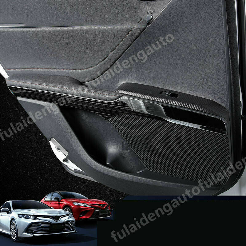 for Toyota for Camry 2018-2023 Black steel Inner Door Handle Armrest Stripe Cover 4x