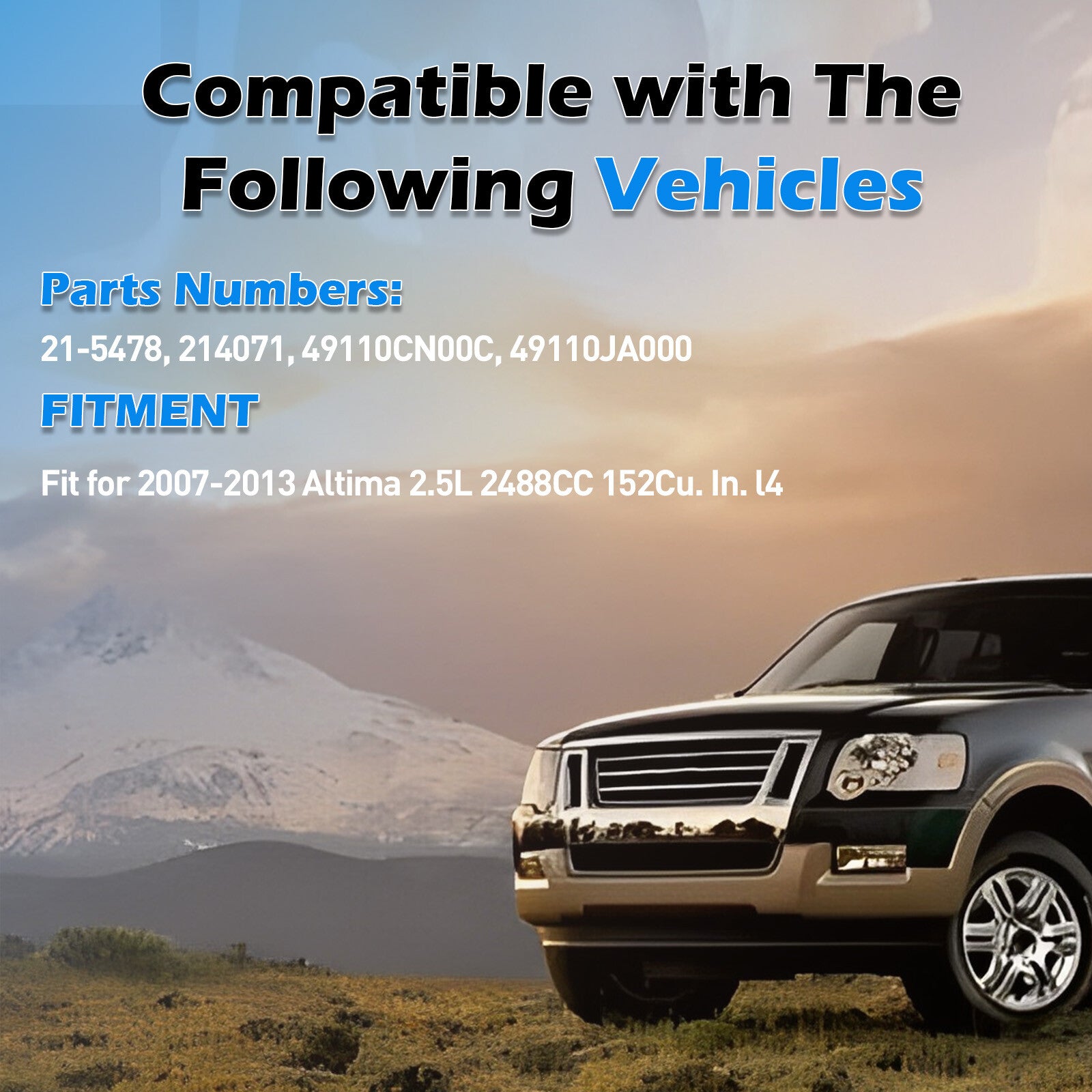Power Steering Pump w/ Pullley For 07-13 for Nissan Altima 2.5L L4 3.5L V6 21-5478