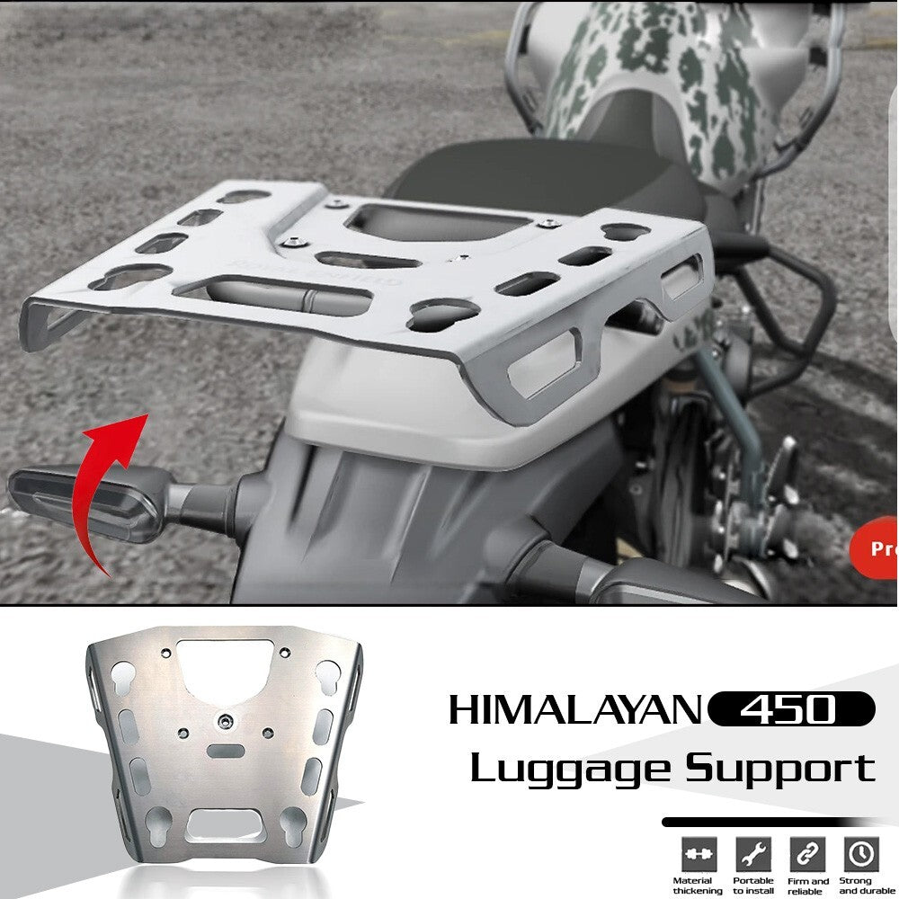 SILVER ADVENTURE TOP BOX MOUNT FIT FOR NEW HIMALYAN 450 2024
