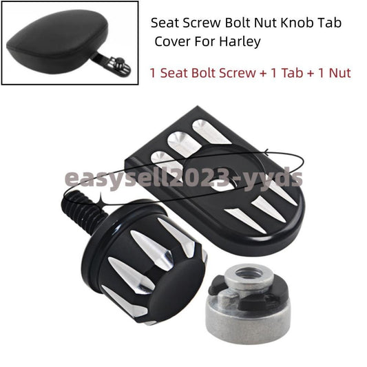 Motorcycle for Seat Screw Bolt Nut Knob Tab Cover for Harley Touring Sportster Dyna