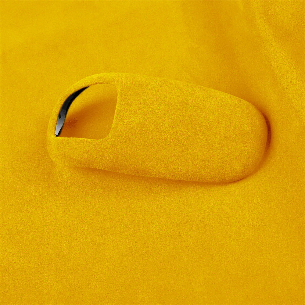 Suede Yellow Console Gear Shift Knob Panel Cover for Audi for A8 2011-17 Accessories