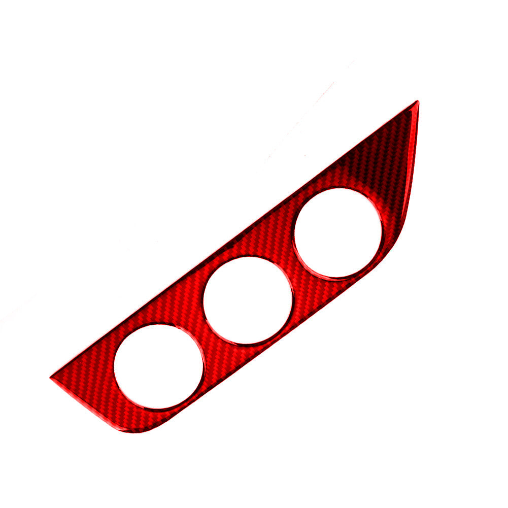 Red Carbon Fiber Air Conditioner Switch Panel Trim for Toyota for Corolla 2014-18 B